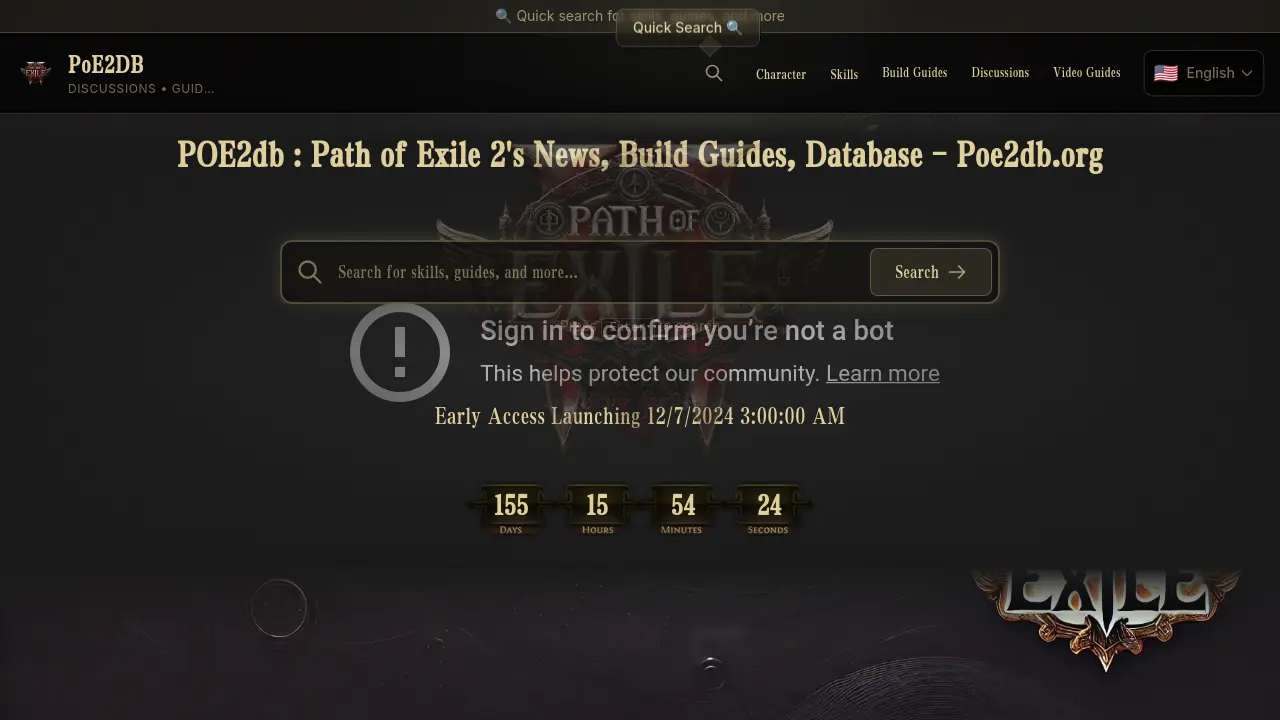 Screenshot of POE2db