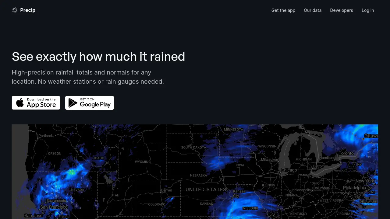 Screenshot of Precip