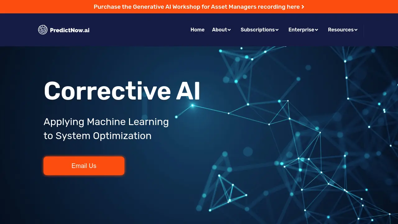 Screenshot of PredictNow.ai