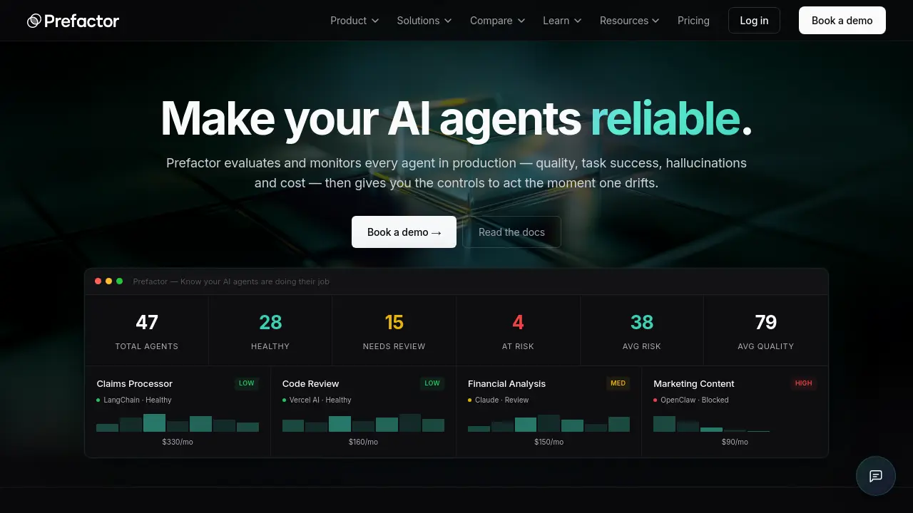 Screenshot of Prefactor