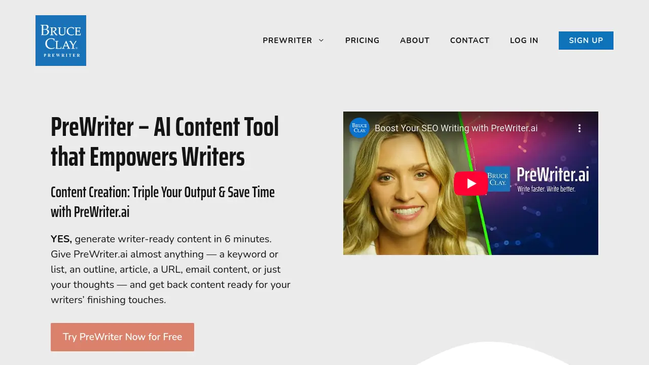 Screenshot of PreWriter