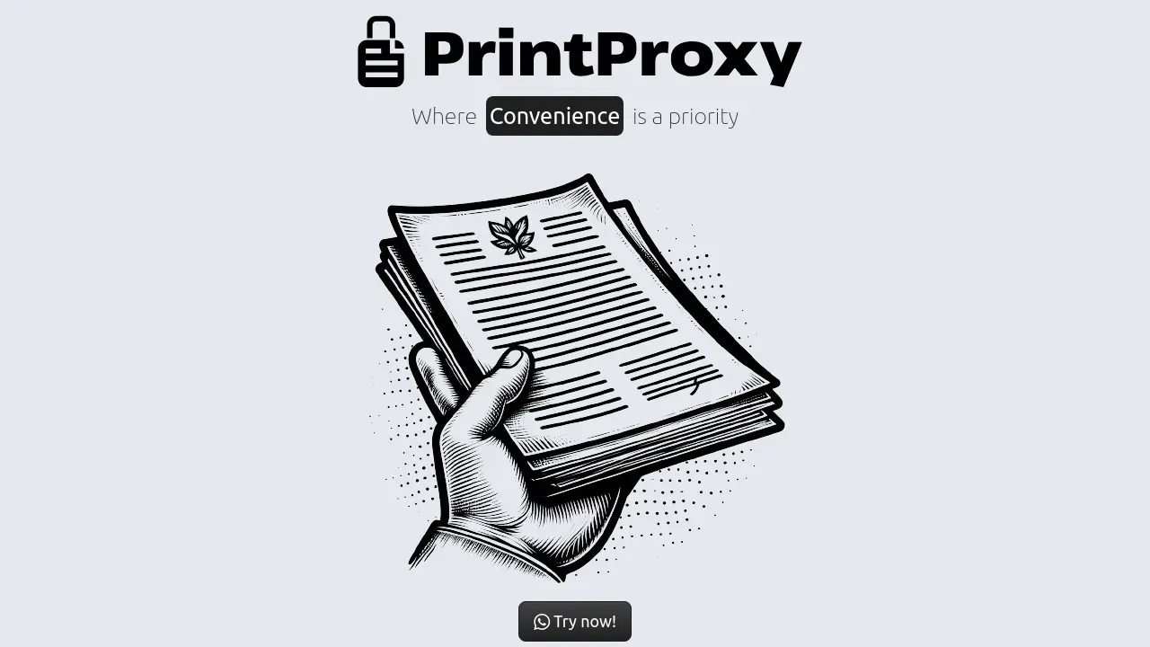 Screenshot of PrintProxy