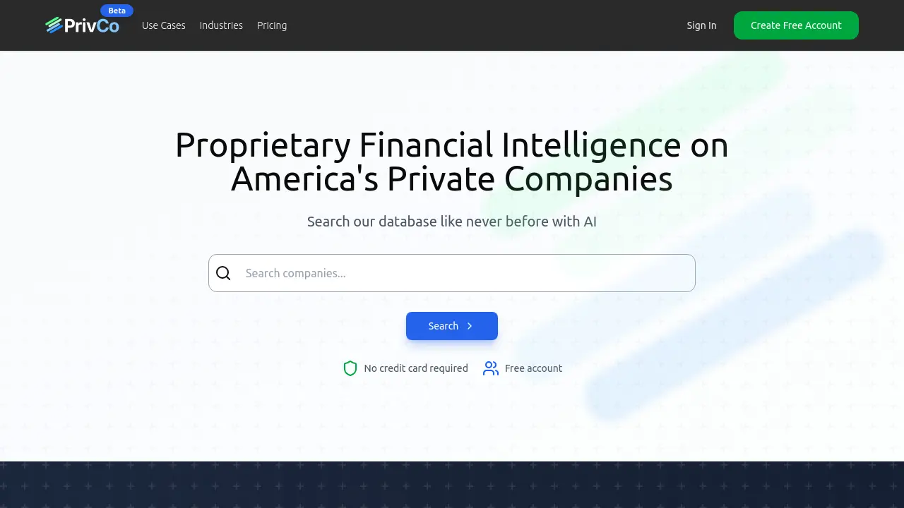 Screenshot of PrivCo