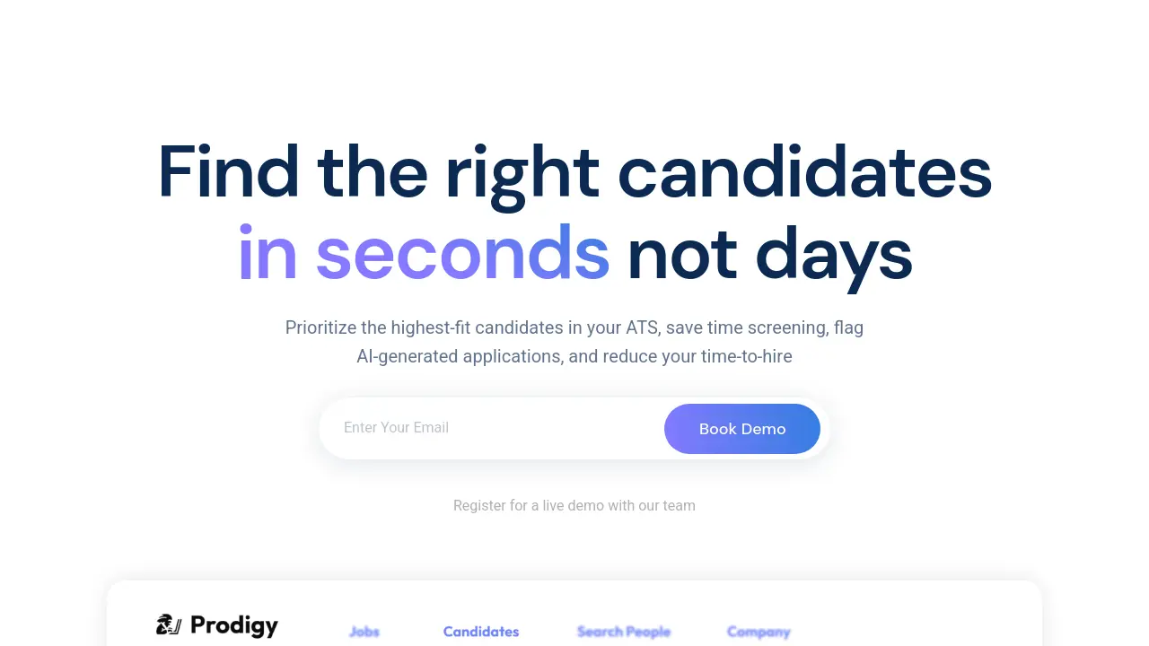 Screenshot of Prodigy AI