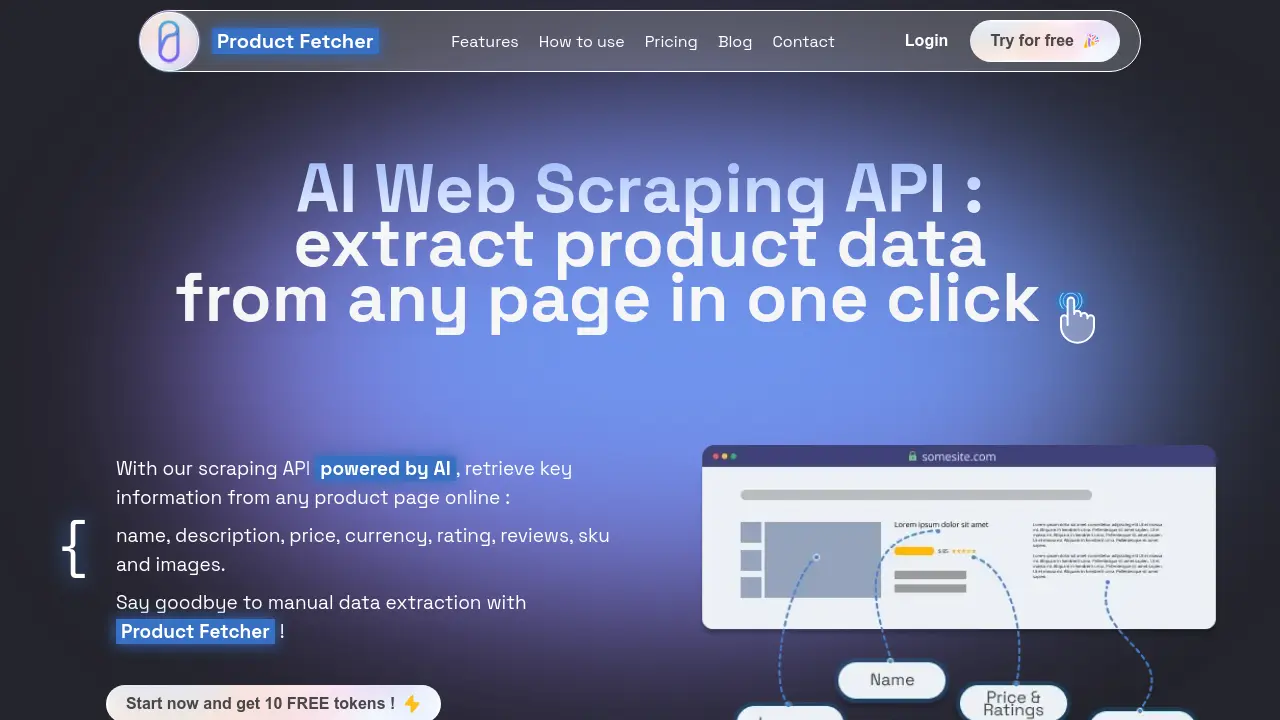Screenshot of Product Fetcher