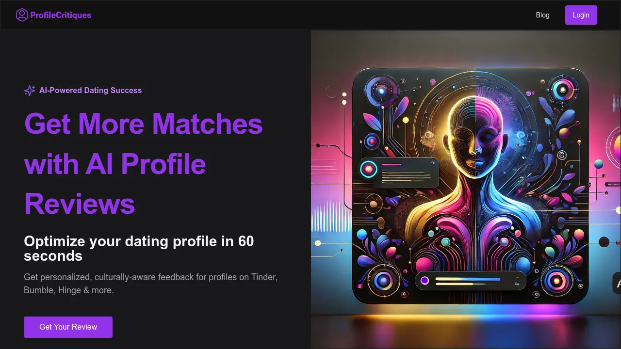 Screenshot of ProfileCritiques