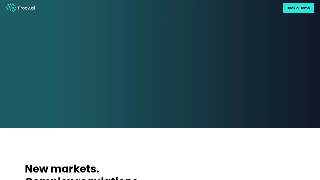 Screenshot of Proov.ai