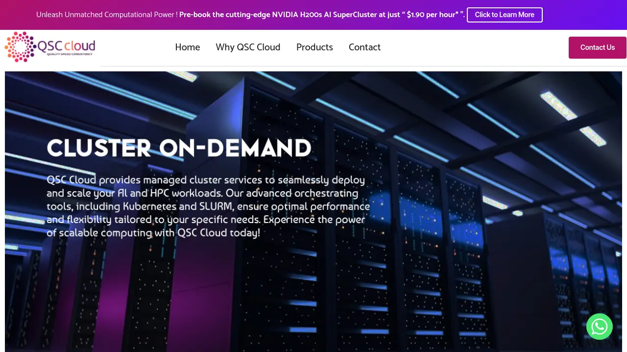 Screenshot of QSC Cloud