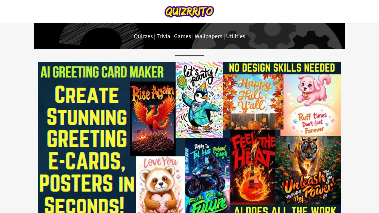 Screenshot of Quizrrito