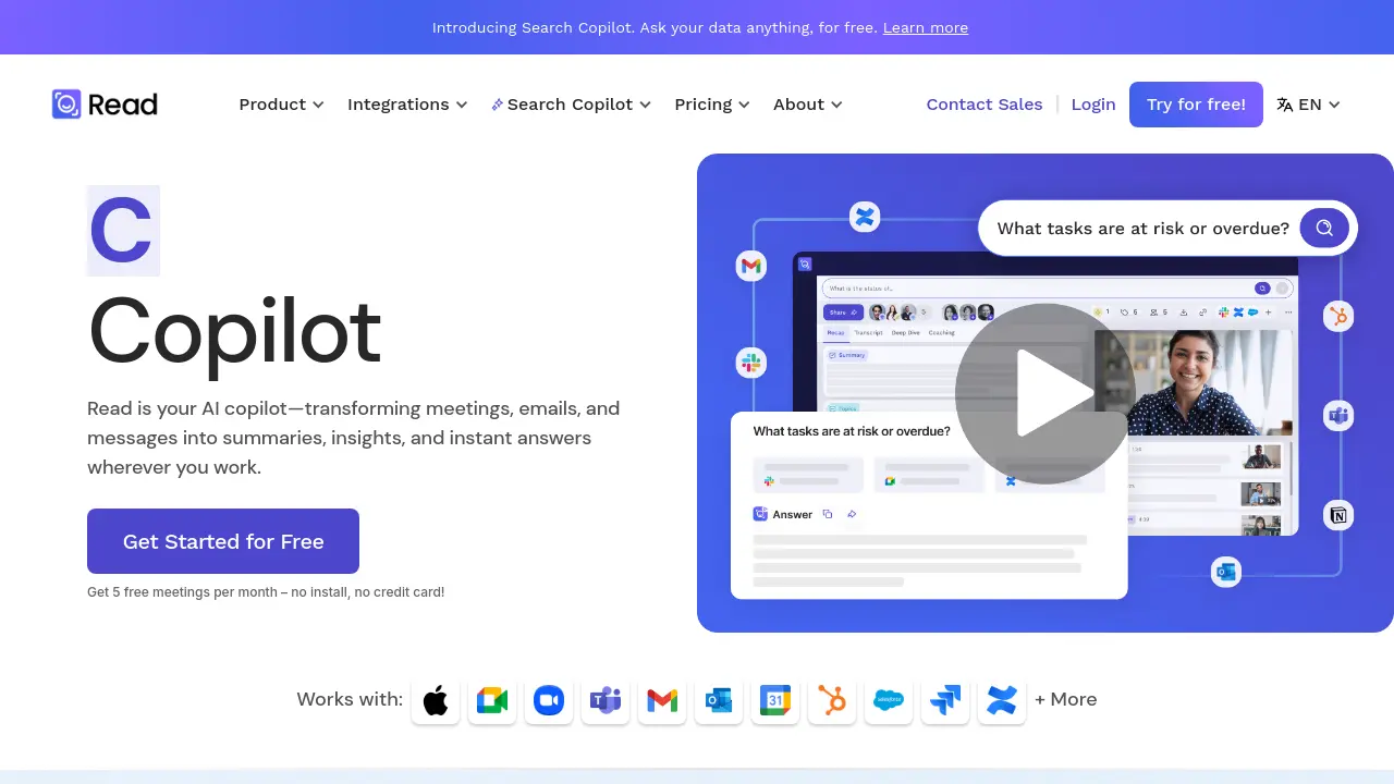 Screenshot of Read AI