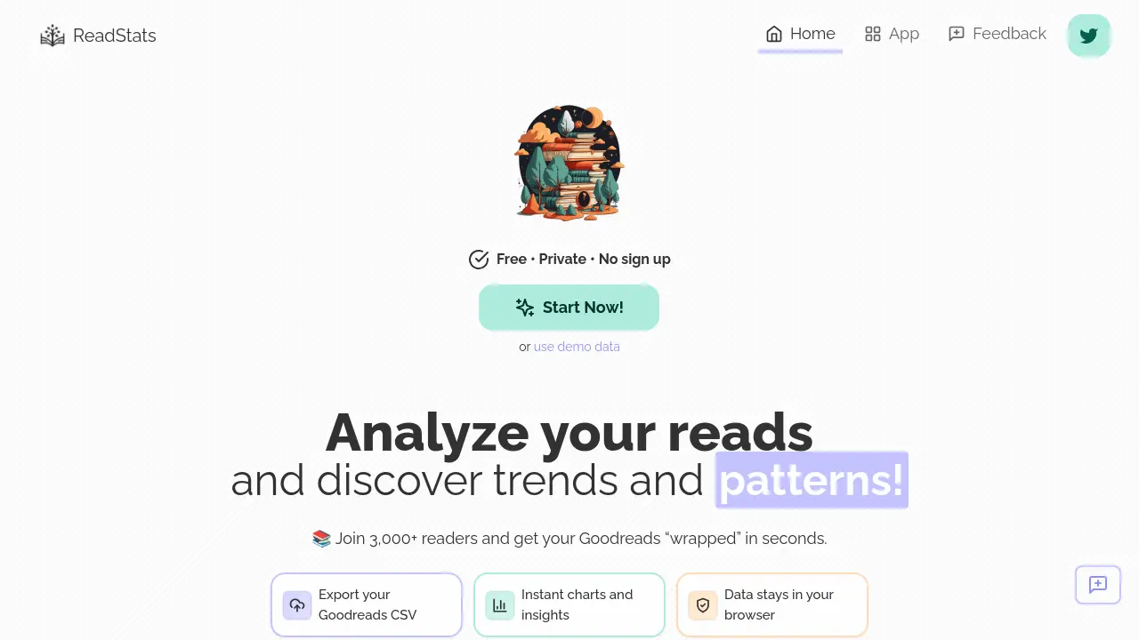 Screenshot of ReadStats