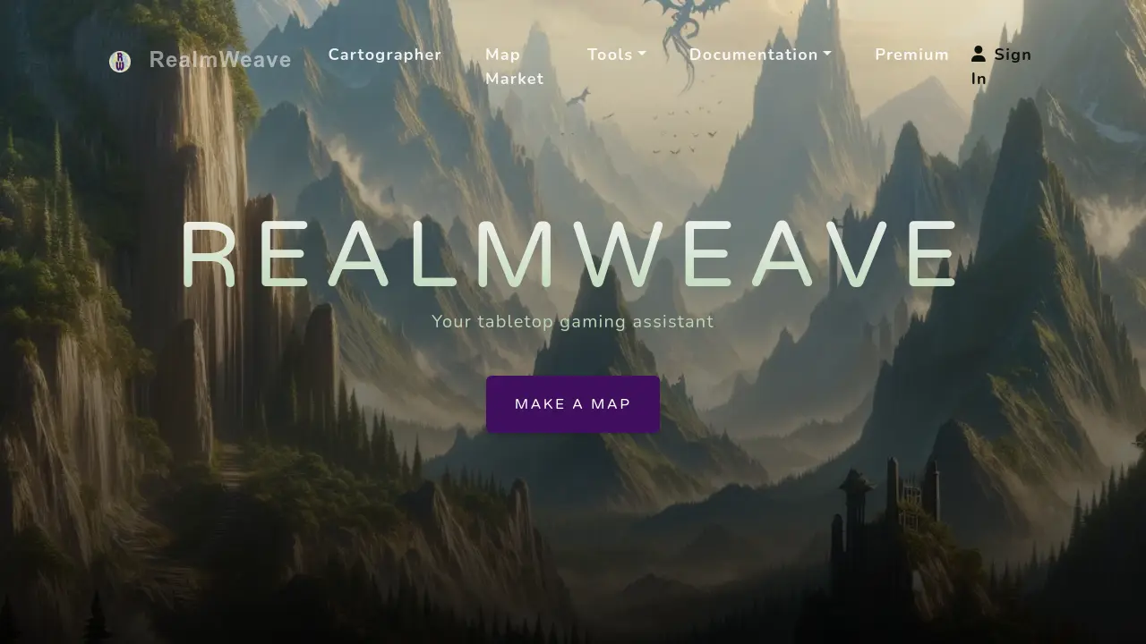 Screenshot of RealmWeave