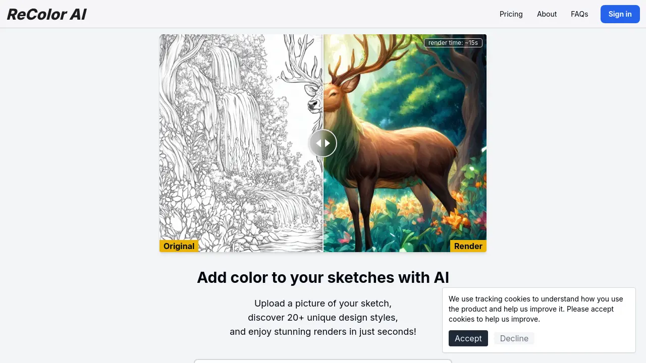 Screenshot of ReColor AI