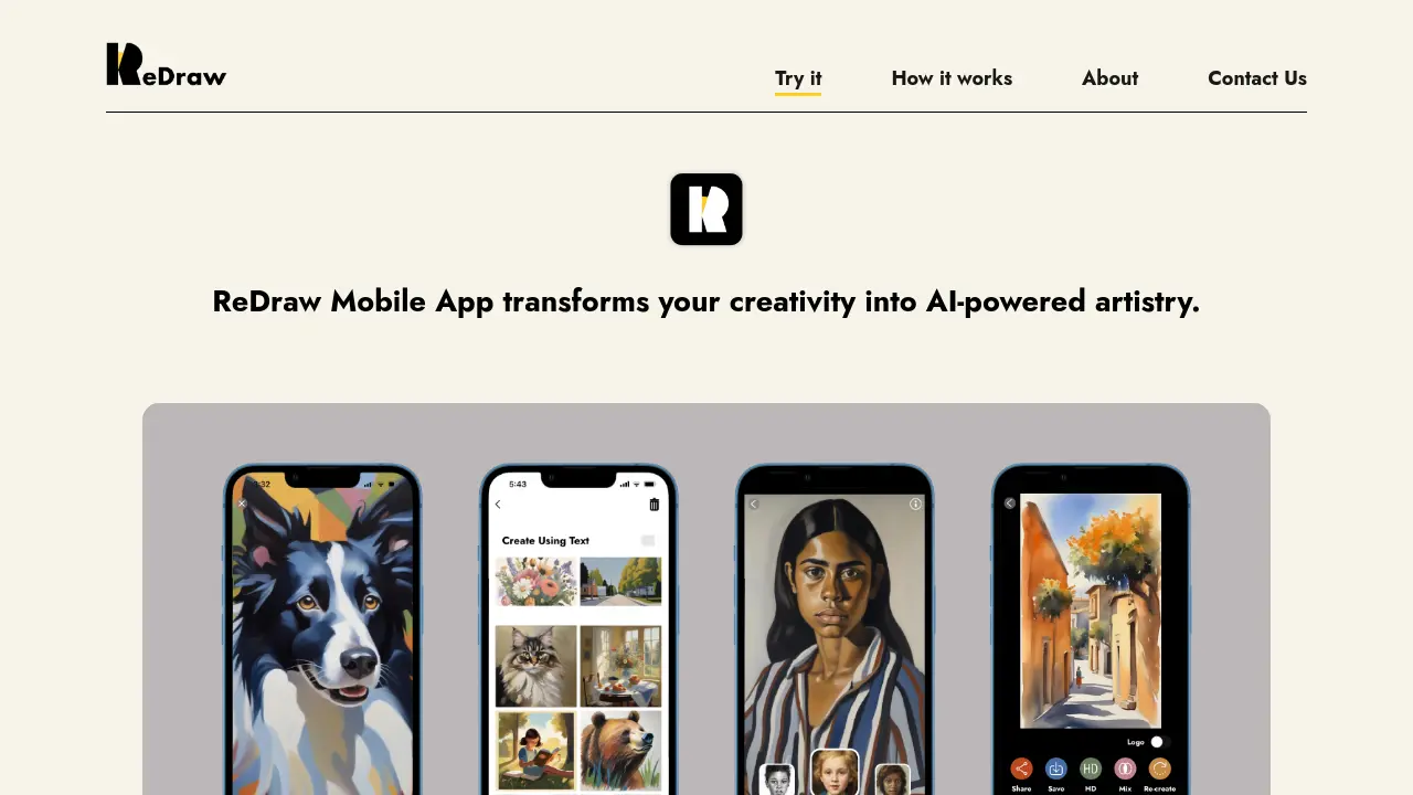 Screenshot of ReDraw Mobile App
