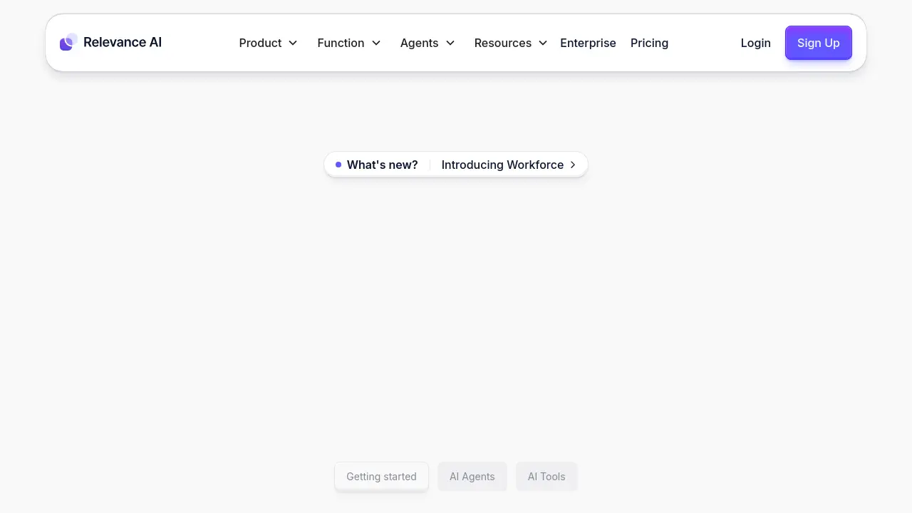 Screenshot of Relevance AI