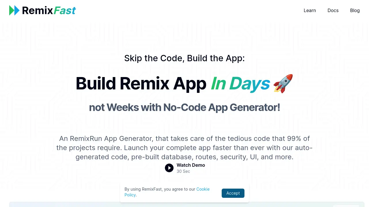 Screenshot of RemixFast