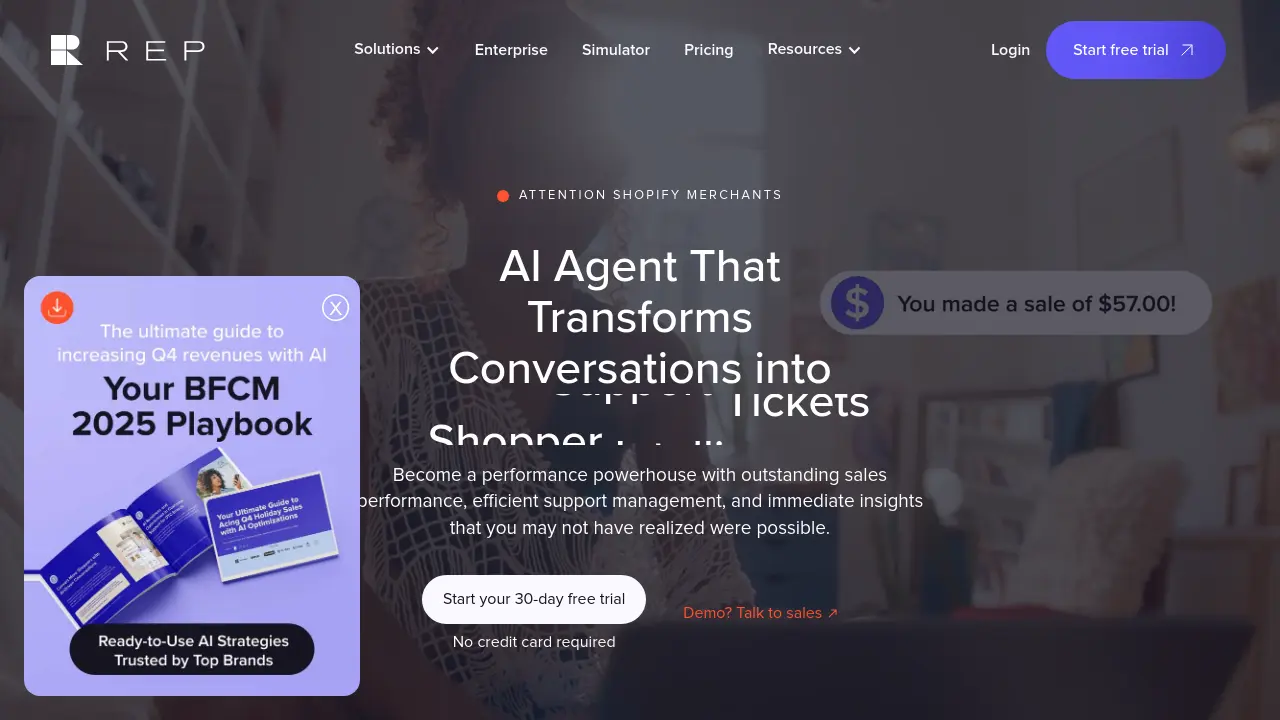 Screenshot of Rep AI