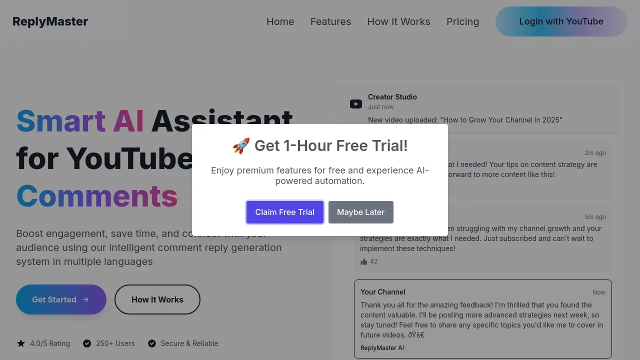 Screenshot of ReplyMaster