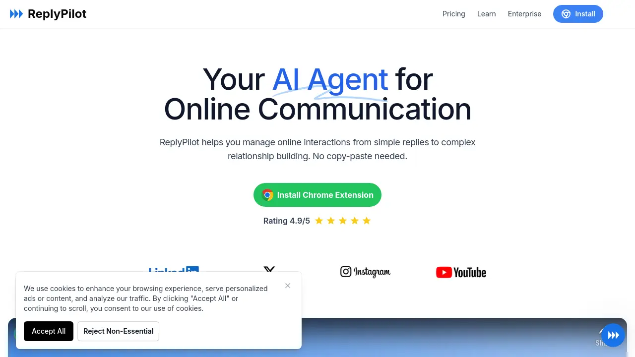 Screenshot of ReplyPilot