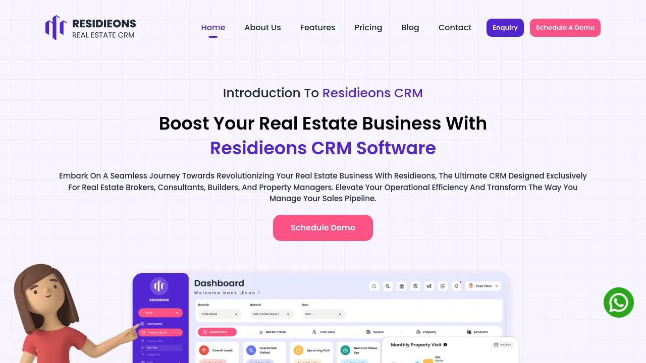 Screenshot of Residieons CRM