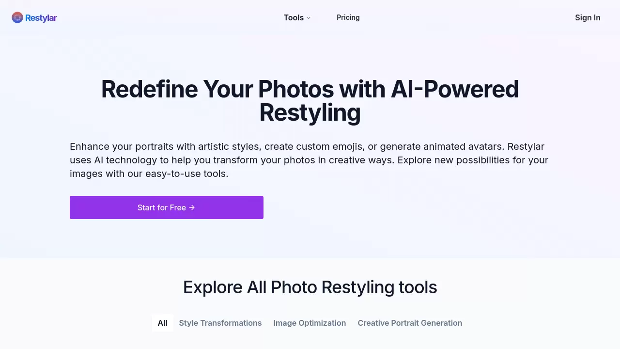 Screenshot of Restylar