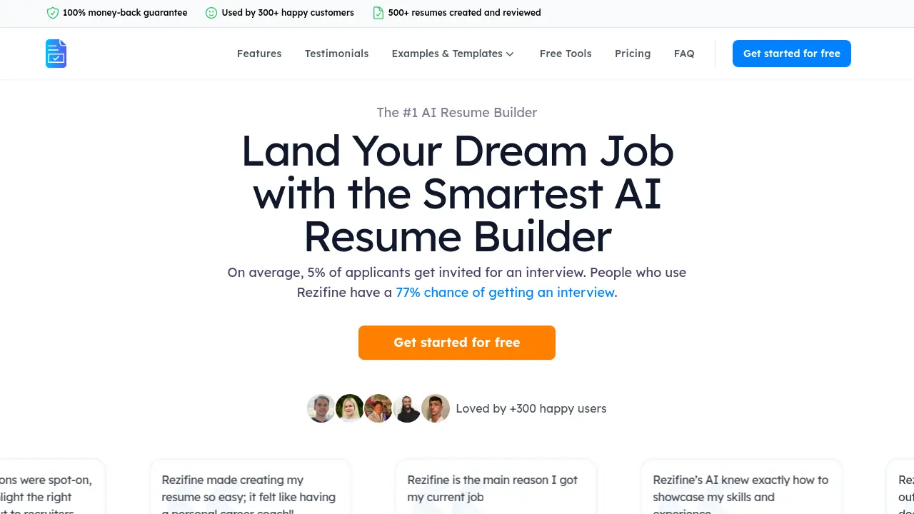 Screenshot of Rezifine