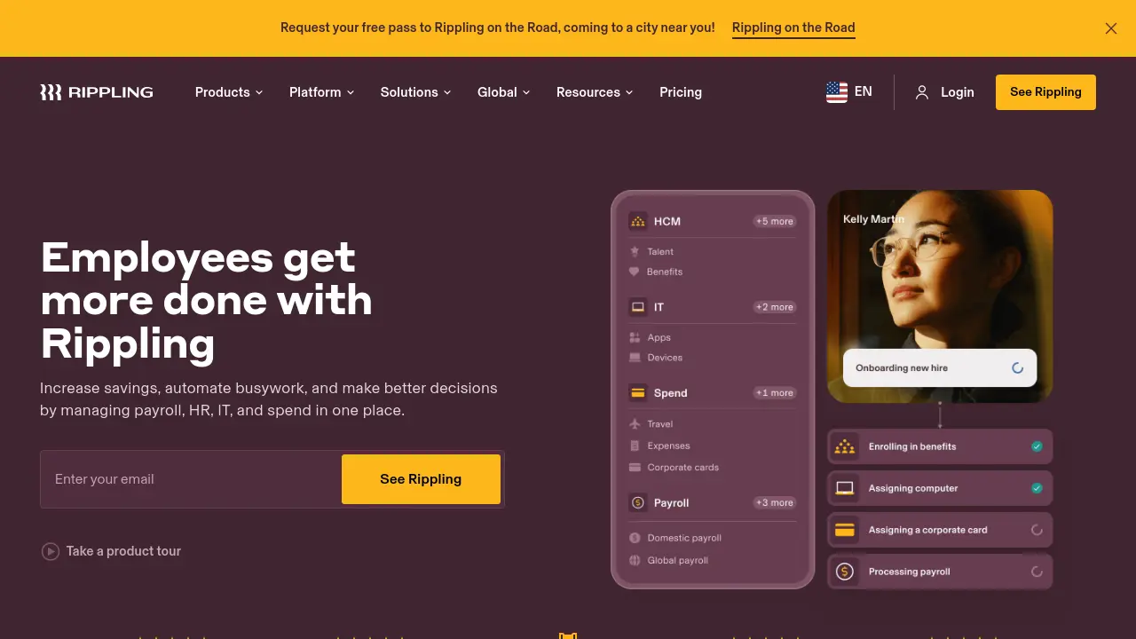 Screenshot of Rippling