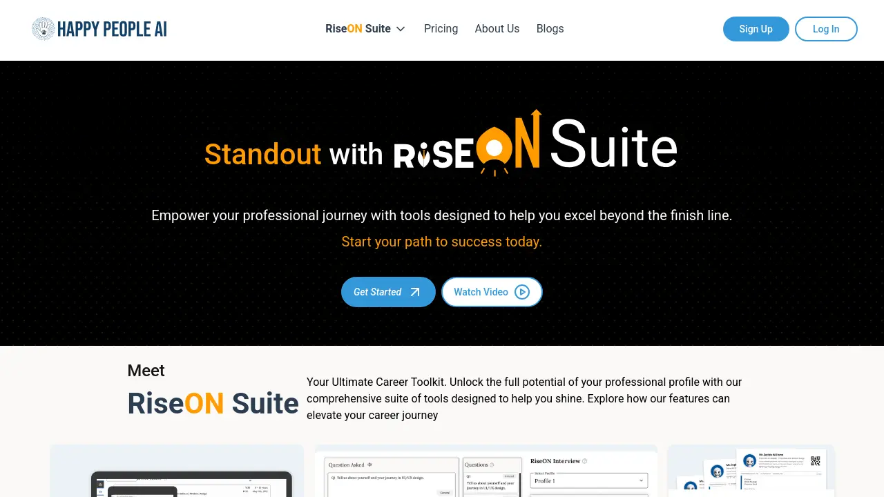 Screenshot of RiseON Suite