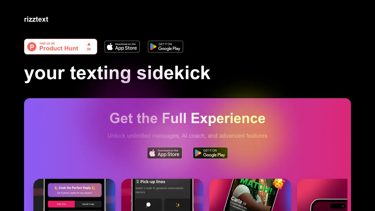 Screenshot of rizztext
