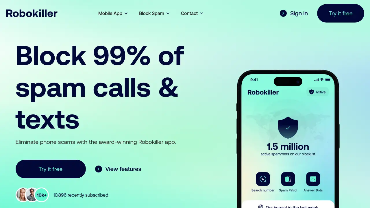 Screenshot of Robokiller