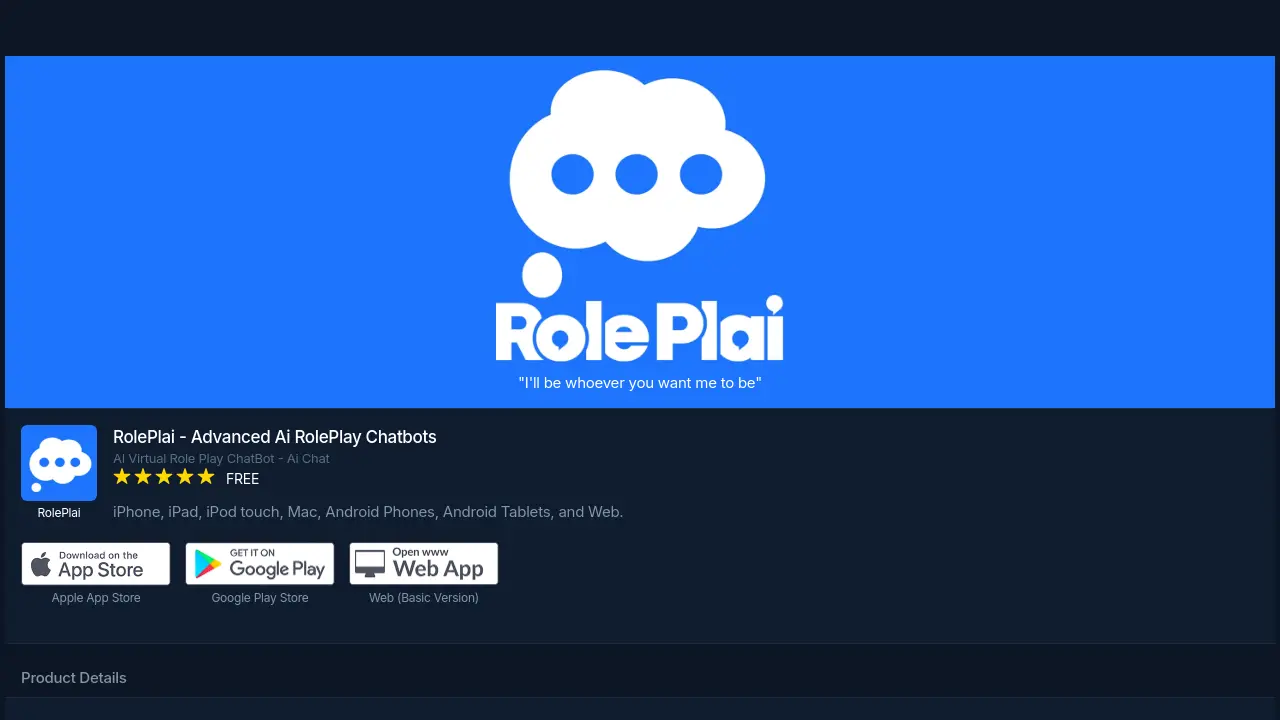 Screenshot of RolePlai