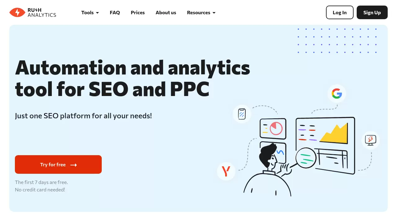 Screenshot of Rush Analytics