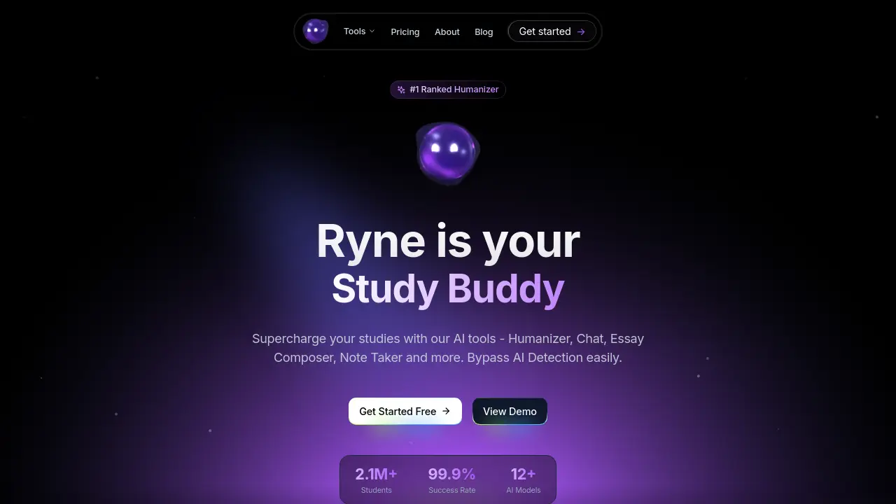 Screenshot of Ryne.ai