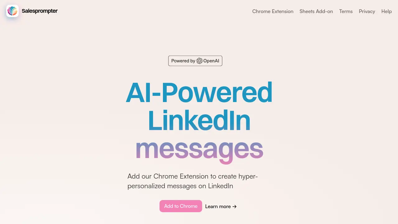 Screenshot of Salesprompter