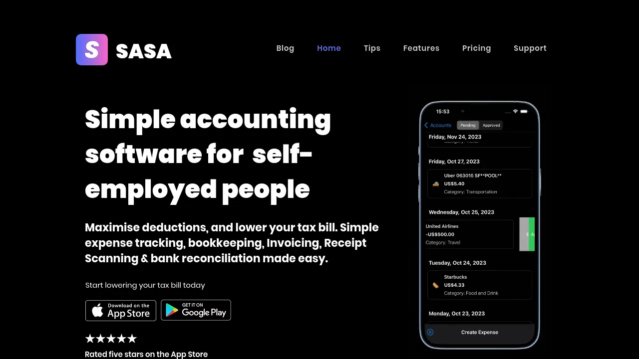 Screenshot of SASA