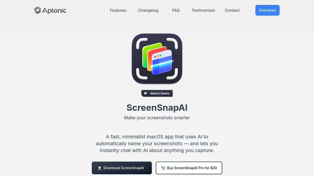 Screenshot of ScreenSnapAI