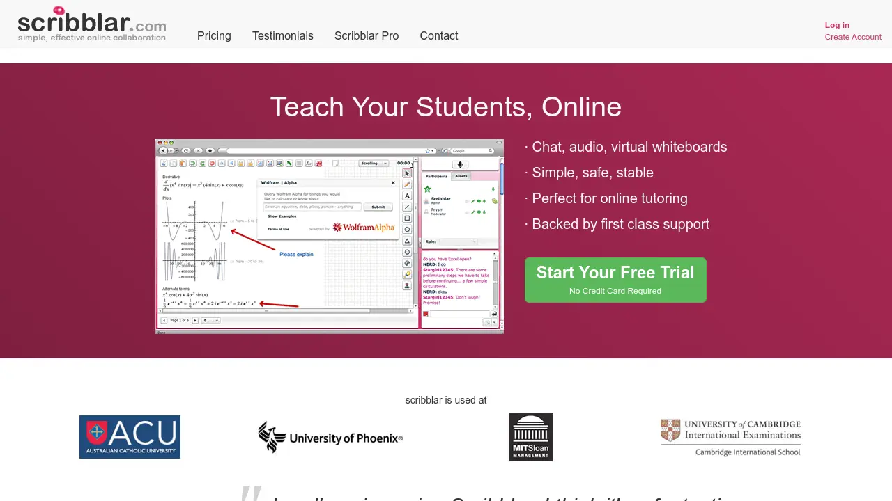 Screenshot of Scribblar