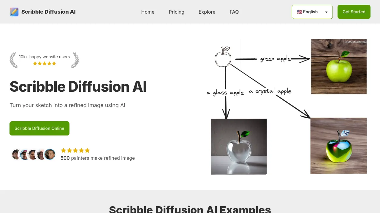 Screenshot of Scribble Diffusion AI