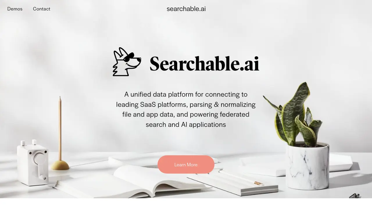 Screenshot of searchable.ai