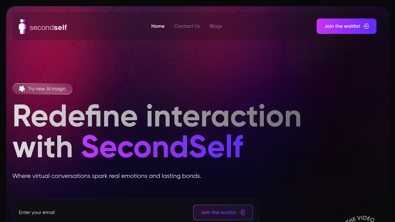 Screenshot of SecondSelf