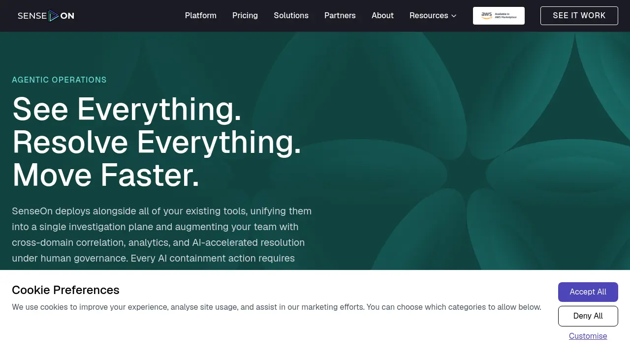 Screenshot of SenseOn