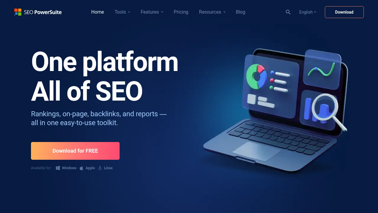 Screenshot of SEO PowerSuite