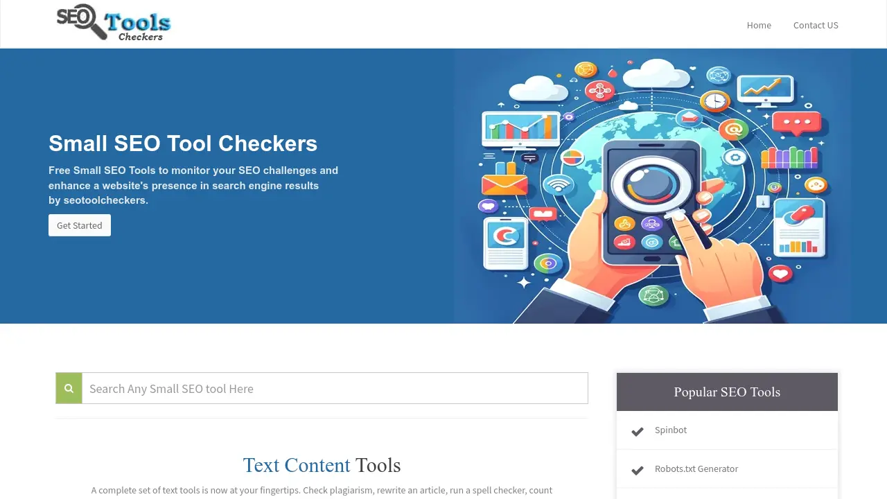 Screenshot of SEO Tool Checkers