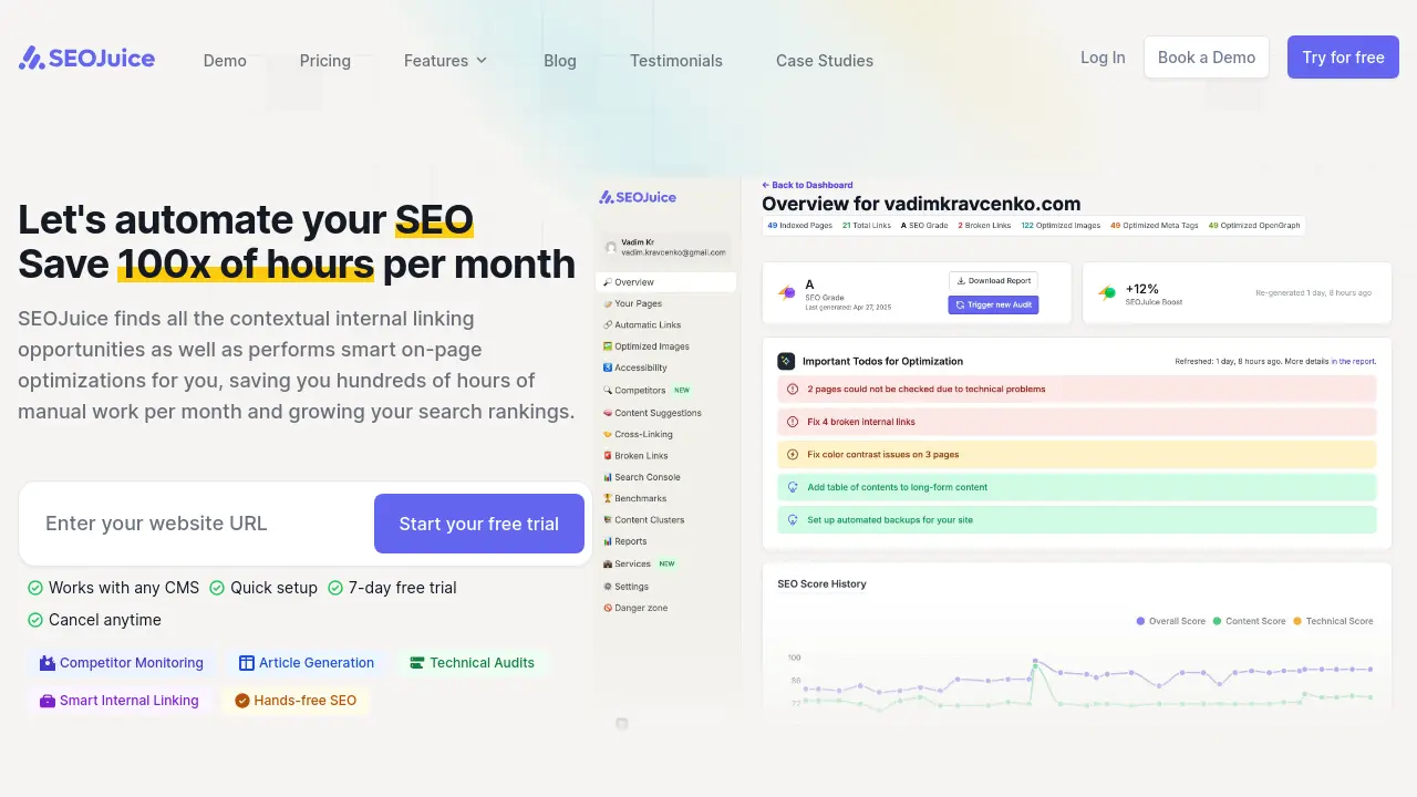 Screenshot of SeoJuice