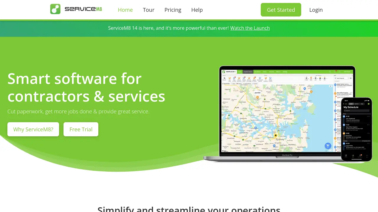 Screenshot of ServiceM8
