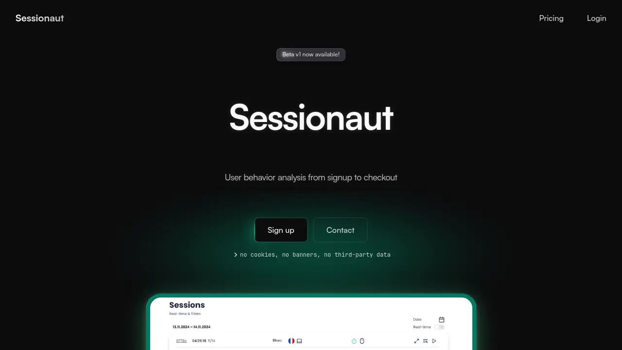 Screenshot of Sessionaut