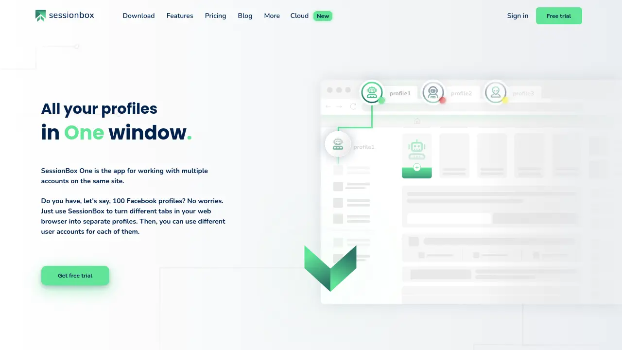 Screenshot of SessionBox