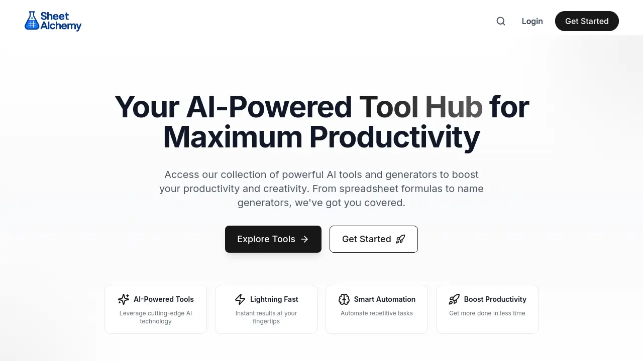 Screenshot of Sheet Alchemy