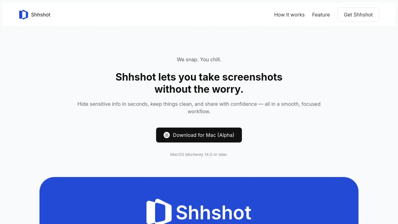 Screenshot of Shhshot