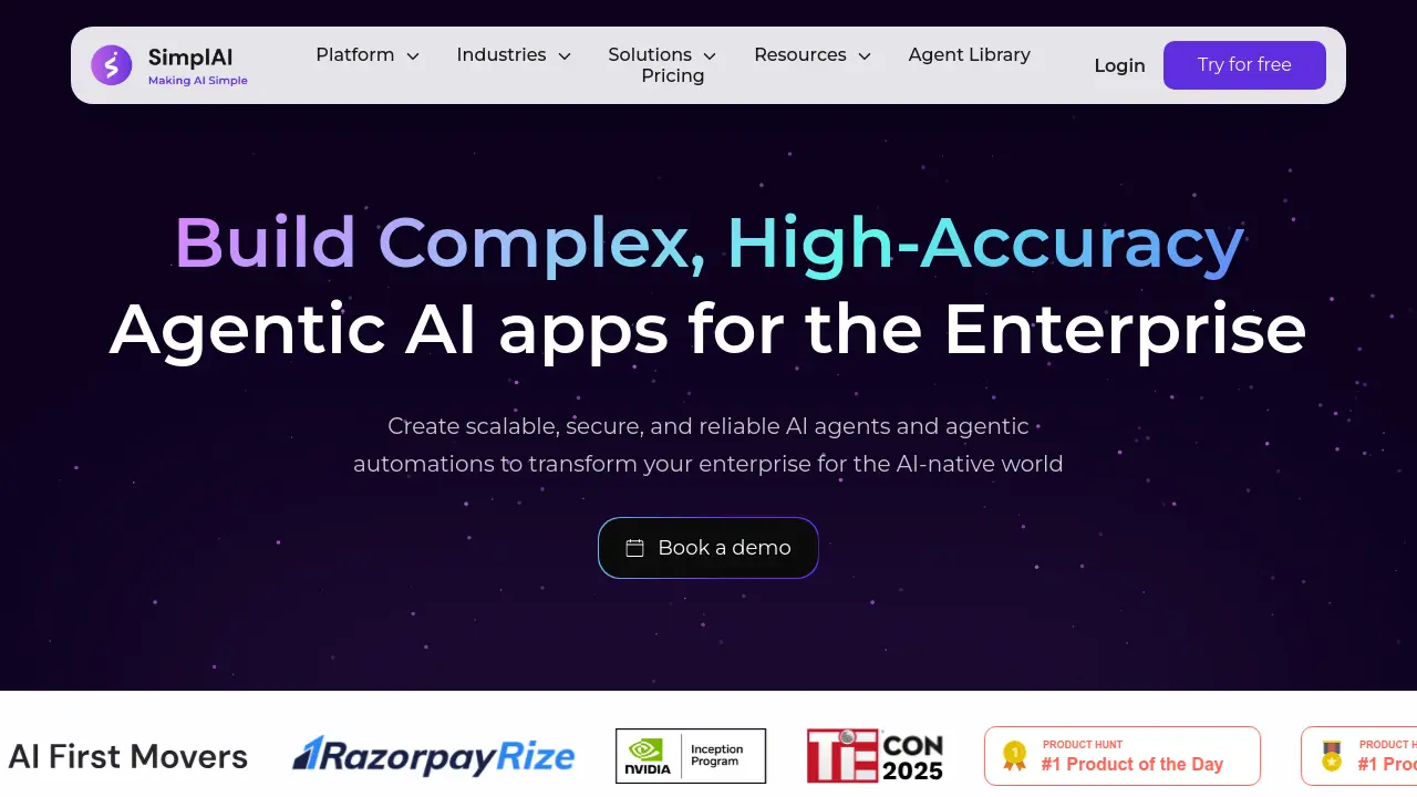 Screenshot of SimplAI